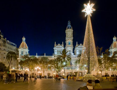 Plaza Del Ayuntamiento En Navidad