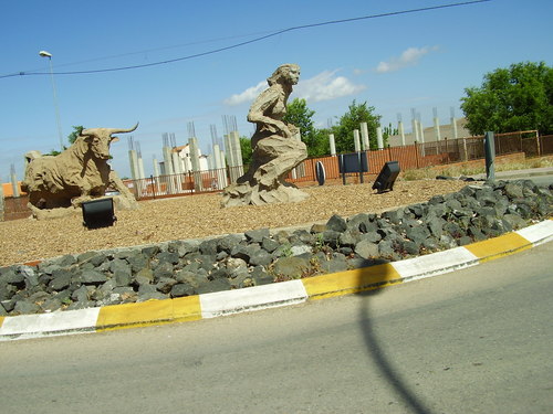 Almodovar Del Campo, Rotonda En Honor A Sus Encierros.