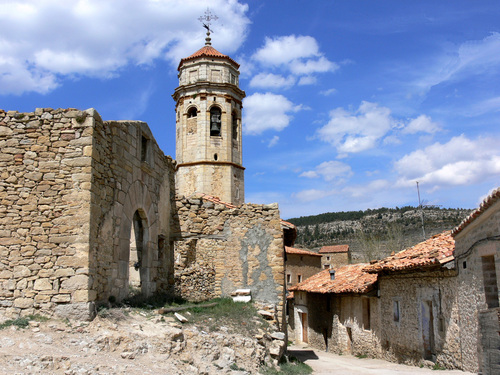 CAÃ‘ADA DE BENATANDUZ (Provincia De Teruel). El Maestrazgo Turolense. Iglesia De La AsunciÃ³n (sXVIII).
