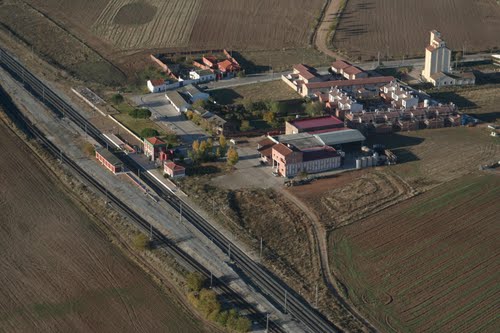 Vista Aérea De La Estación De Ferrocarril De Pozaldez
