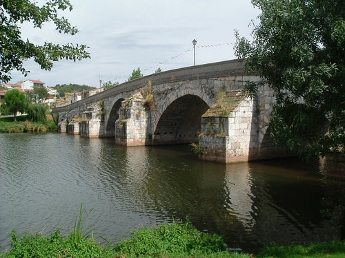 Roman Bridge On Arlanza River In The Puentedura Town. Castilla - Spain